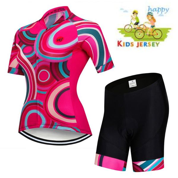 

vd kids cycling jersey set girls short sleeve summer clothing mtb ropa ciclismo child bicycle wear sports suit racing sets, Black;blue