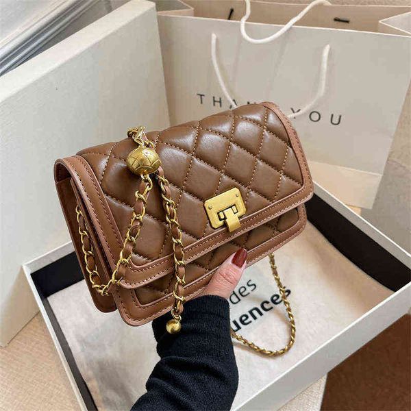 

evening bags 2021 winter fashion women's pu lingge square bag simple small fragrance chain single shoulder msenger bag