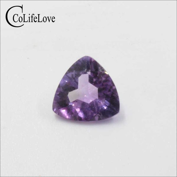 

9 mm * 9 mm vvs grade natural amethyst trillion cut amethyst loose gemstone for jewelry diy h1015, Black