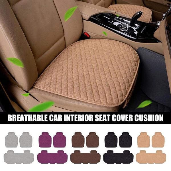 

car seat covers cover front/rear flax protect cushion automobile universal protector pad mat safety