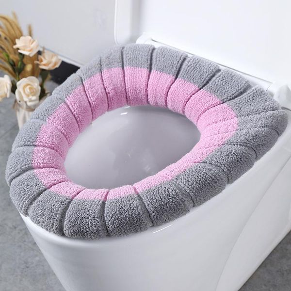 

toilet seat covers 1pc generic pads cushion soft cartoon thickened knitting washable nordic