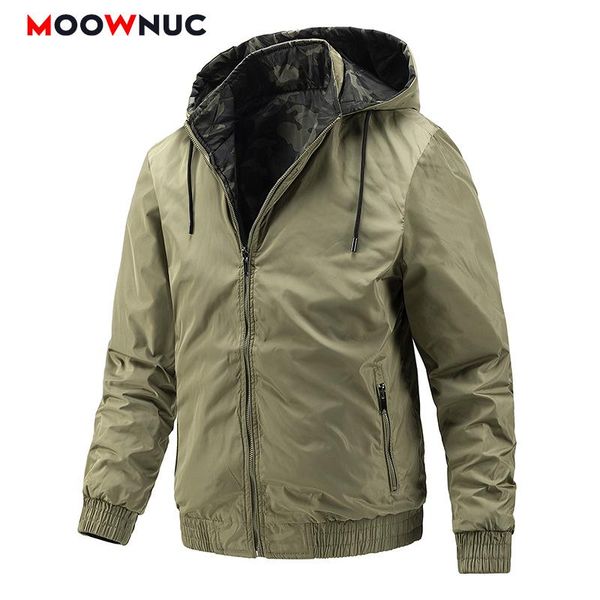 

men's jackets outdoors casual coat parka fashion jacket for men 2021 autumn windbreaker winter solid clothes male outerwear moownuc, Black;brown