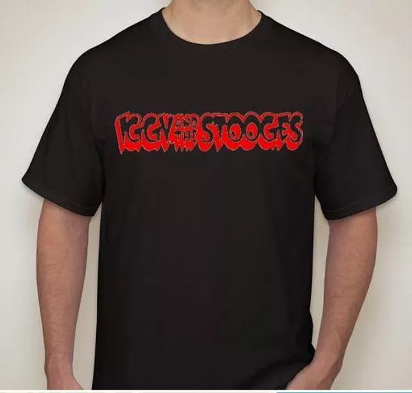 

iggy and the stooges punk rock hardcore thrash band t shirt, White;black