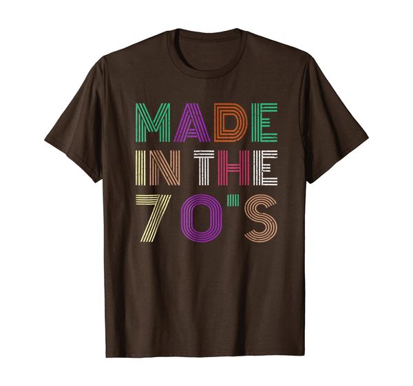 

made in the 70-s seventies t-shirt 70's 80's party tee, White;black