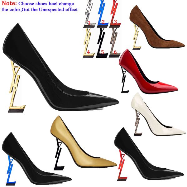 

2021 wedding dress shoes ladies opyum sl high heels sandals exquisite and comfortable strap women letters short boots leather material size, Black