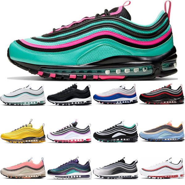 

2021 fashion original 97 running shoes men women nd space purple neon seoul newspaper overbranding blue red leopard sliver bullet steelers y