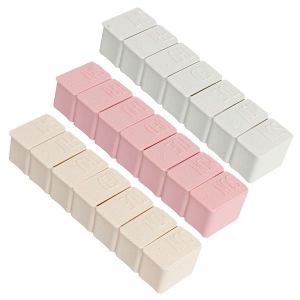 

storage bottles & jars portable 7-grids pills box weekly tablet dispenser case
