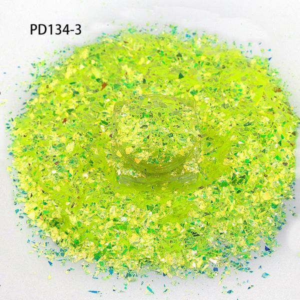 

200g/bag holographic highlight glitter shimmering irregular fragment sequins gradient opal nail flakes 3d art decor1, Silver;gold