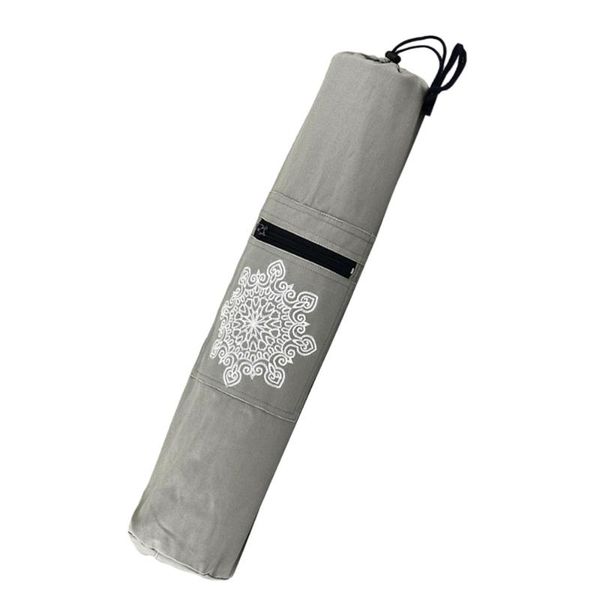 

1pc yoga mat bag delicate zipper printed canvas for sports gym fitness mats