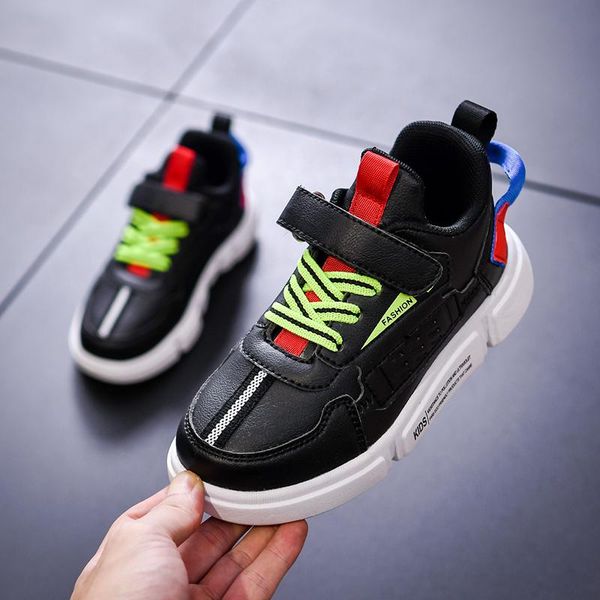 

sneakers spring children flat shoes for boys black boy sport wearable casual brand designer youth, Black;red