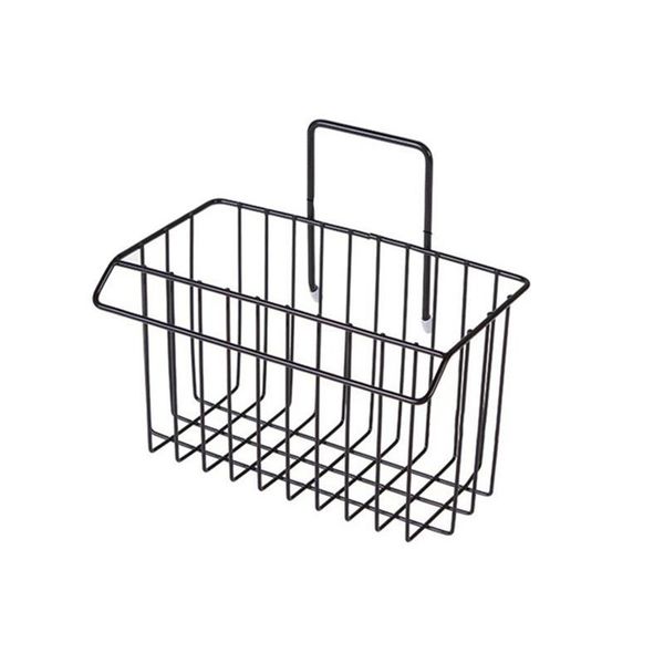 

bathroom shelves iron art drain storage rack punch wall mount shelf home supplies holder organizer (black)