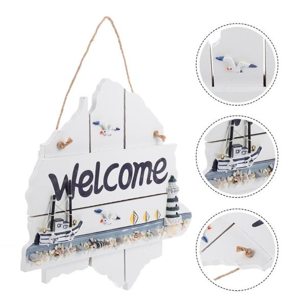 

creative welcome door sign hanging tag doorplate decoration (white) other hardware