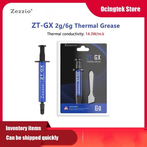 

fans & coolings zezzio zt-gx 2g/6g thermal silicone grease 14.3w/ cpu cooler cooling fan vga gpu compound heatsink