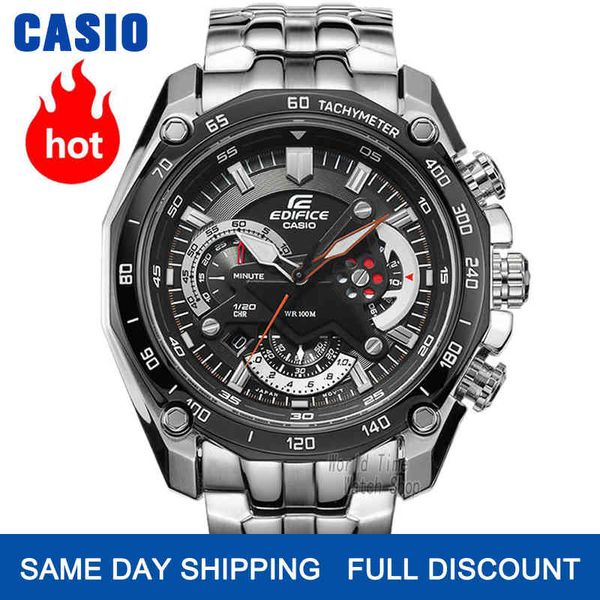 

casio watch edifice men brand luxury quartz waterproof chronograph racing sport military watch relogio masculino, Silver