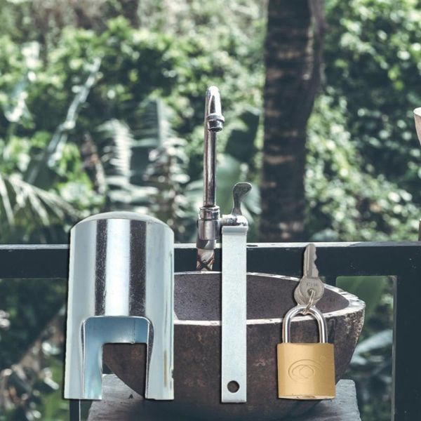 

bathroom sink faucets 1 set tap water switch lock outdoor anti-theft multi-purpose sturdy protective for yard park