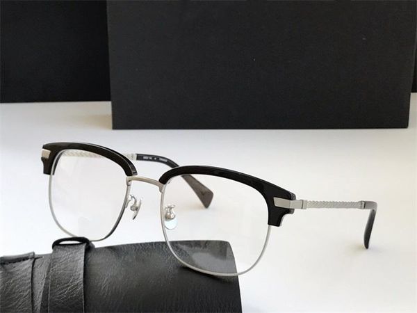 

fashion sunglasses frames metal half frame glasses woman men reading glass retro clear lens computer eyeglass fram, Black