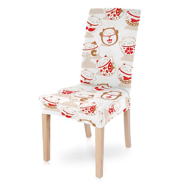 

chair covers japanese doll spandex dining cover stretch universal high elastic seat anti-dirty banquet el home decoration