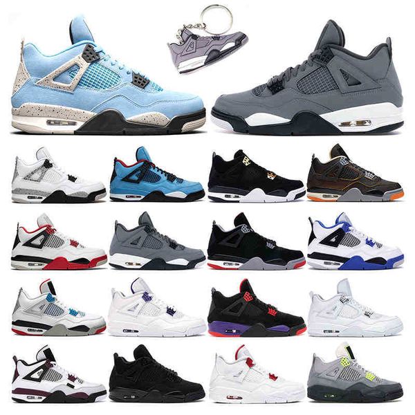 

mens basketball shoes 4s jumpman 4 university blue black cat fired red white cement cool grey men trainer sport sneakers outdoor 5.5-13984w