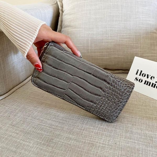 

leather clutch women pu purse brand casual wallet large female wallets, Red;black