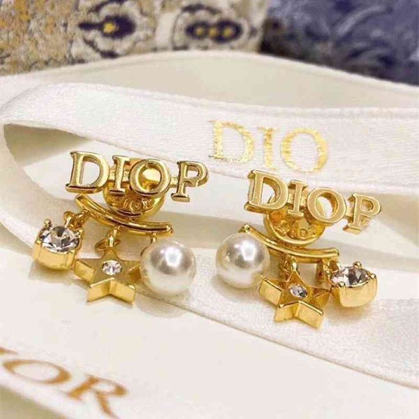 

special offer 75% off outlet online new letter pearl 925 silver needle earrings for women
