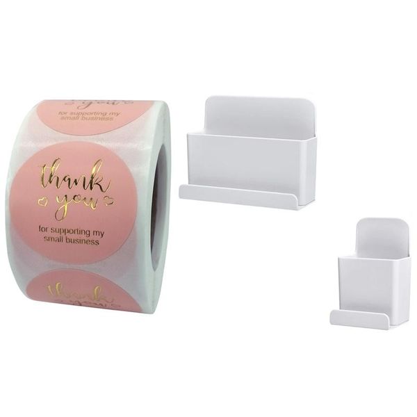 

wall stickers thank you roll 500pcs 1.5inch gold foil & 2 piece self-adhesive remote control holder