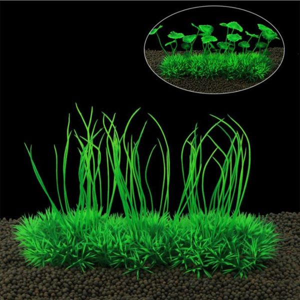 

decorations 1pc artificial fish tank aquarium plastic plants grass ornament decor landscape submarine flower