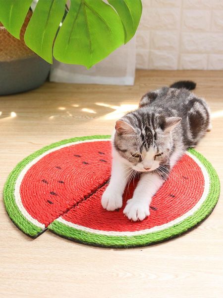 

cat scratching board red watermelon shaped sisal mat balcony bed beds & furniture