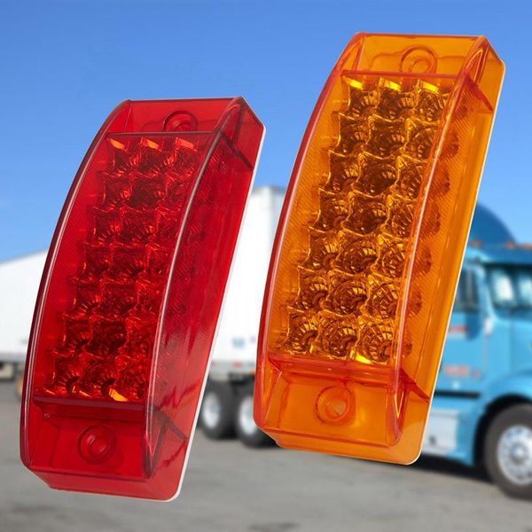 

emergency lights universal 12-24v strobe 21led trailer side signals light bright turn signal flowing rear