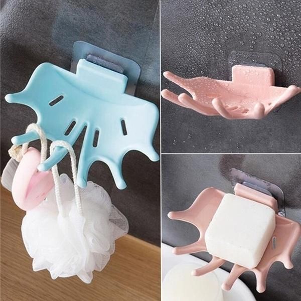

soap dishes 1 piece of bathroom shower box dish storage tray rack multifunctional holder hook towel toothbrush