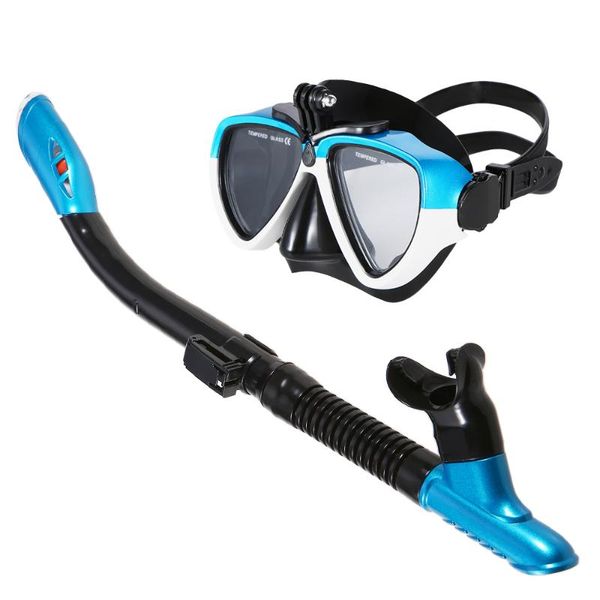 

lixada snorkeling tube mask anti-fog goggles diving swimming glasses with camera mount accessories