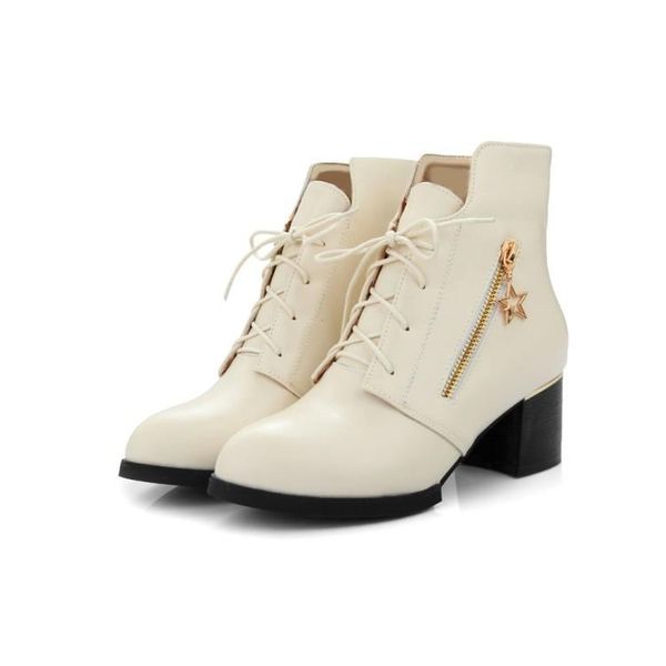 

boots oversizedfashion personality short women shoes ankle for ladies woman winter, Black