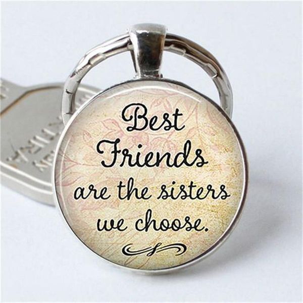 

keychains friends are the sisters we choose '' friendship creative keychain for accessories gifts, Silver