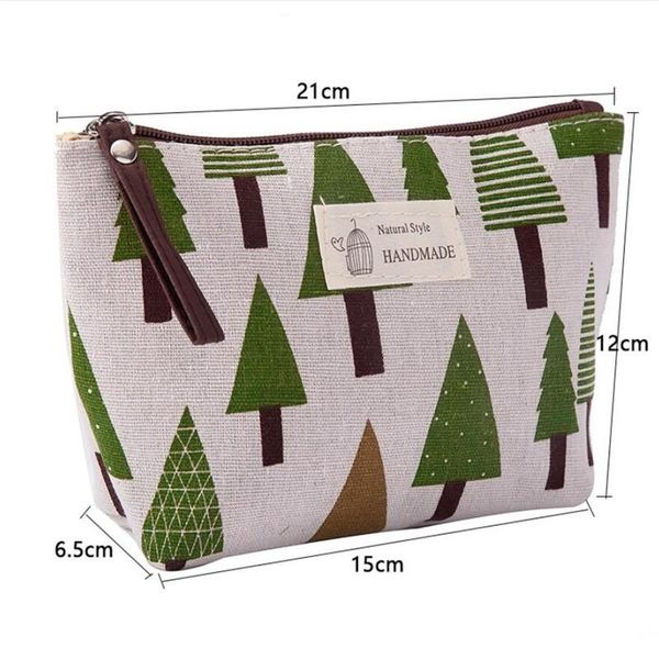

cosmetic bags & cases 1pcs multifunctional canvas makeup travel lady storage bag ladies wash fabric zipper coin purse
