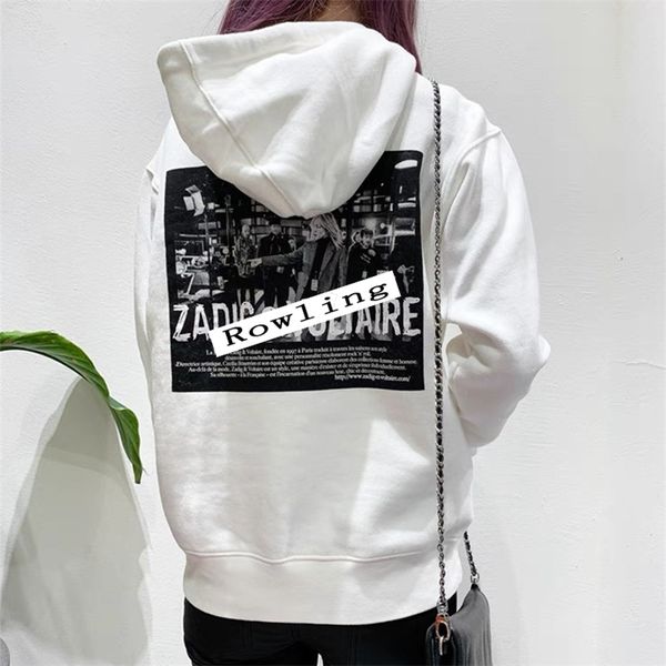

rowling white graphic sweatshirt winter long sleeve o neck cotton pullover casual thick hoodies vintage 210728, Black