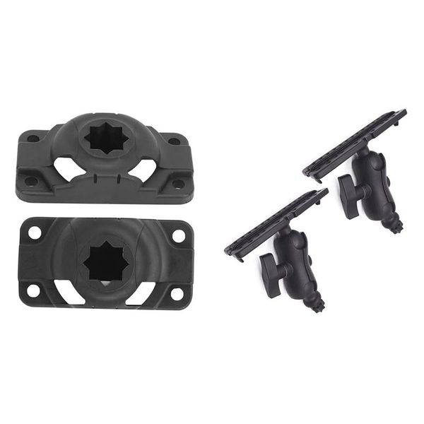 

rafts/inflatable boats sale 2pcs boat kayak rod holder mount base with ball fish finder and mounting plate accessories