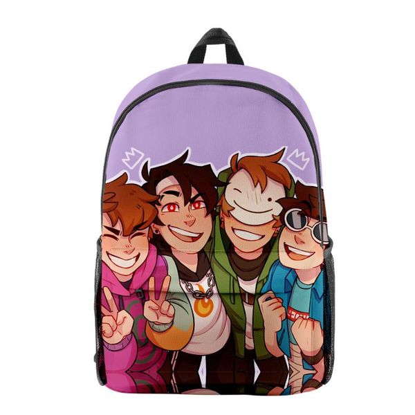 

backpack children dreamwastaken merch fashion oxford cloth shoulder printed multi zipper pack casual girls student school bag