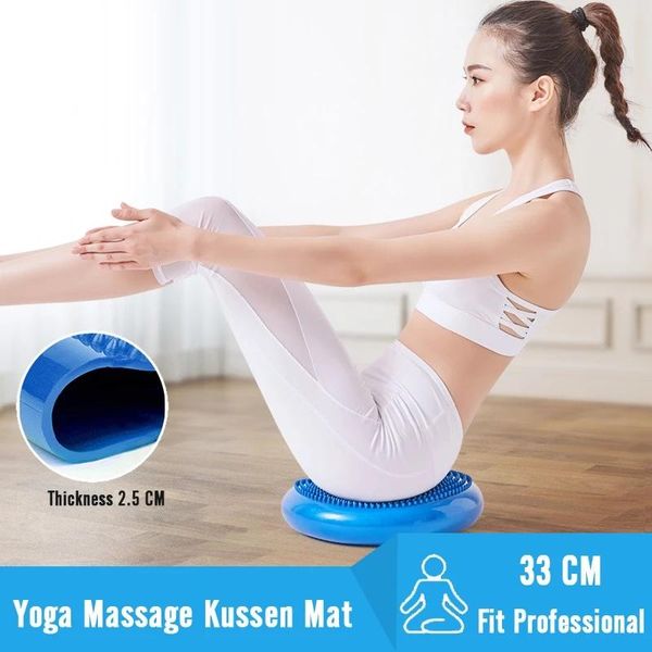 

33cm pilates yoga equipment massage ball mat universal sport gym home fitness training cushion durable fitball balls