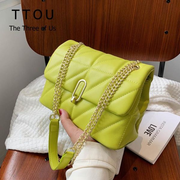 

evening bags pu leather crossbody for women solid color fashion shoulder handbags female lattice chain design travel messenger