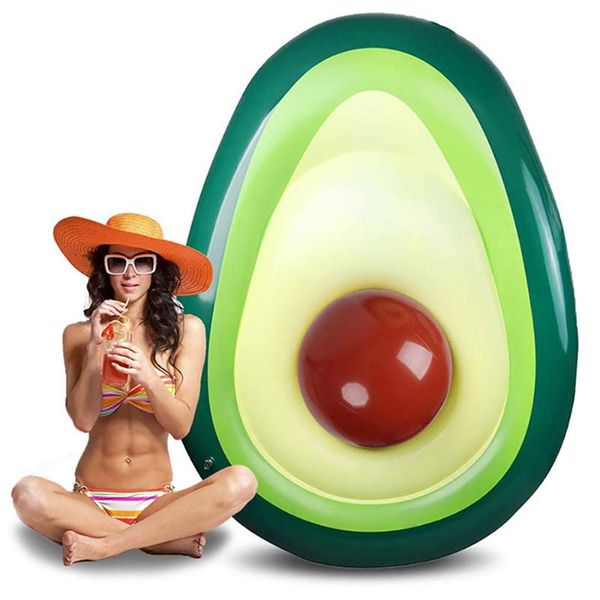 

life vest & buoy 160cm inflatable avocado swimming ring giant pool lounge float circle raft water toys
