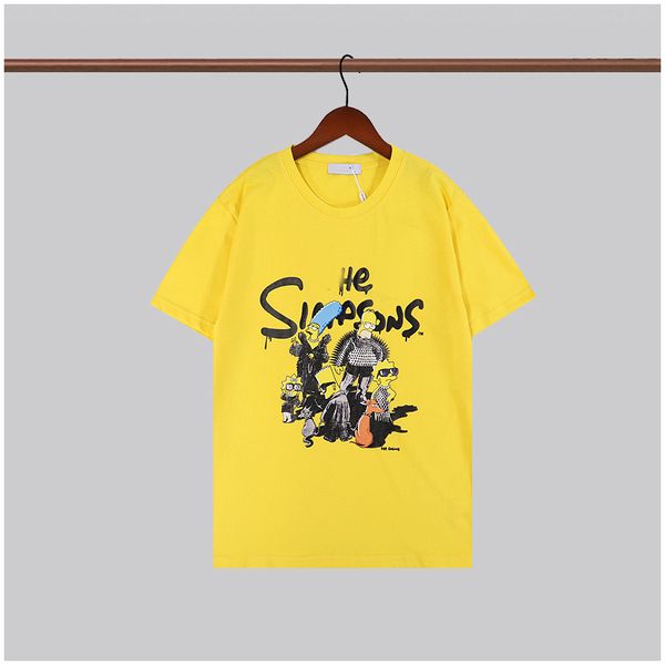 2022 NEUES Sommer-Designer-Herren-T-Shirt mit kurzen Ärmeln, gelb, klassischer Stil, spitzes B-T-Shirt, Herren-T-Shirt, Rundhalsausschnitt, modisches Top-T-Shirt 5555