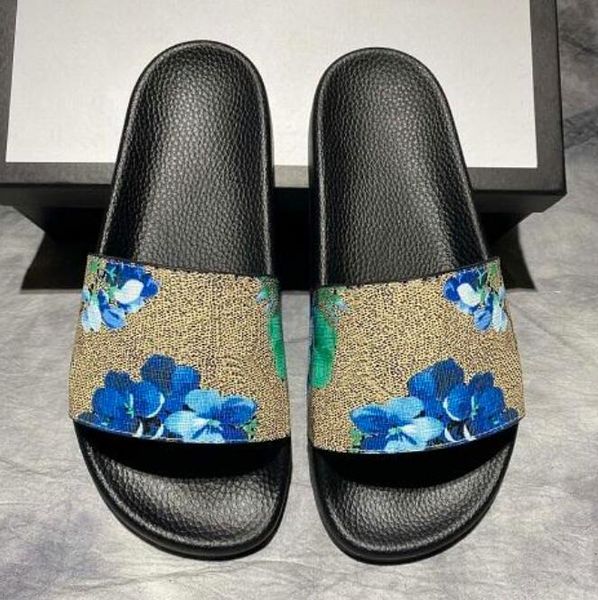 

2021 fashion slide sandals slippers for men women with original box designer beach flip flops slipper quality, Black