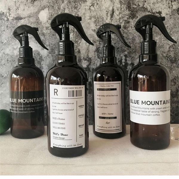 

storage bottles & jars 500ml big bathroom portable travel plastic lotion bottle press shampoo box vogue brown sticker