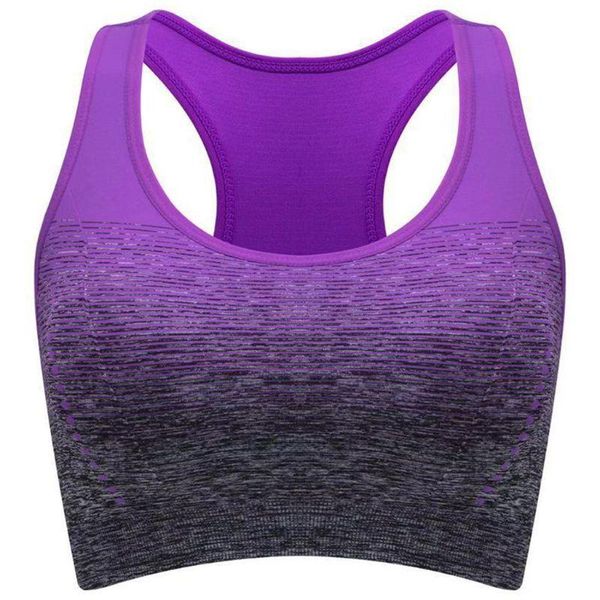 

gym clothing women seamless sports bra gradient h-back yoga bralette fitness vest underwear f3mc, White;black