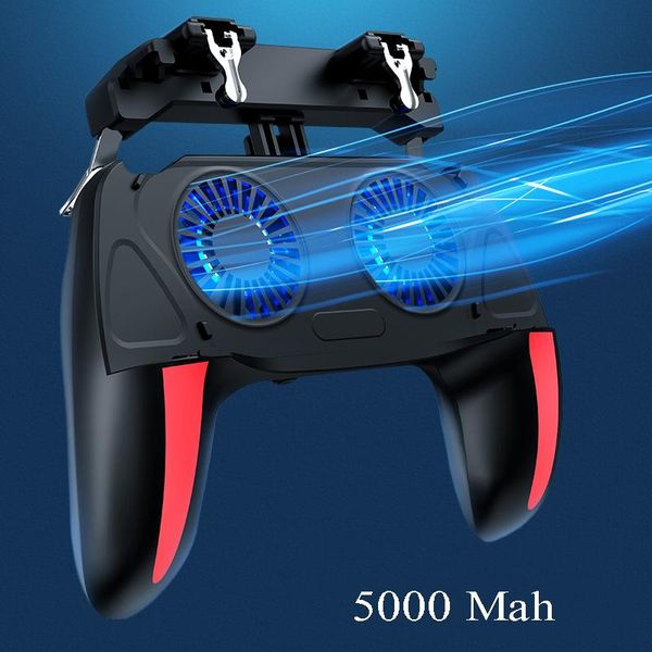 

game controllers & joysticks pubg controller gamepad r1 l1 shooter joypad pad cooler fan with 5000mah power bank l1r1 for cell phone trigger