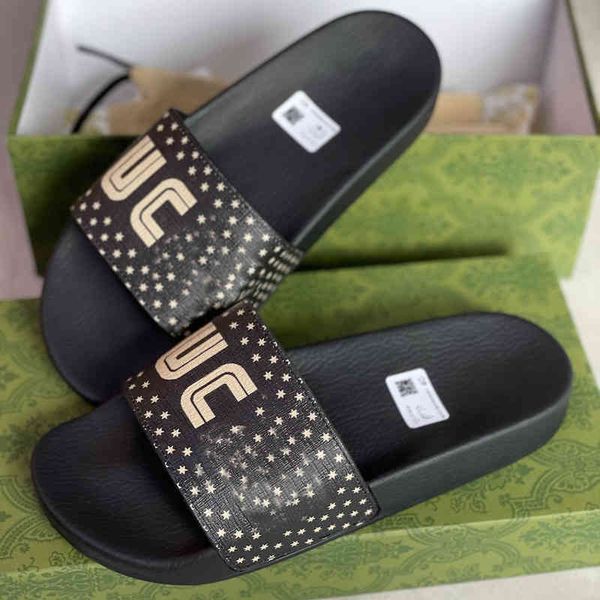 

designer slippers sandal men women rubber slides slipper summer sandals mens luxurys designers flats fashion ladies beach 311, Black