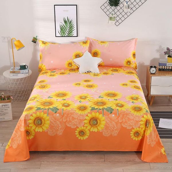 Sunflower Têxtil Bed Folha High-End Bedding Casa de Cama de Grande Capa de Cama de Colchão Fino com Faixa Faixa F0232 210420