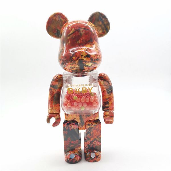 

400% 28cm bearbrick the abs maple leaf fashion bear chiaki figures toy for collectors be@rbrick art work model decoration toys gift