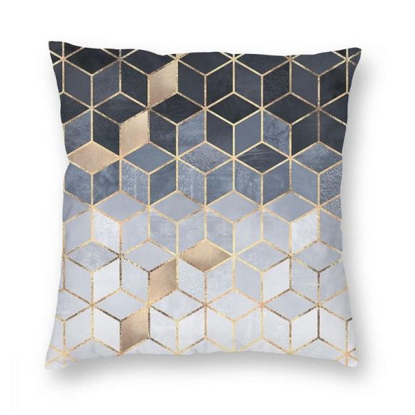 

cushion/decorative pillow soft blue gradient cubes throw cover cushions for sofa modern geometric graphic 45*45cm pillowcover home decor