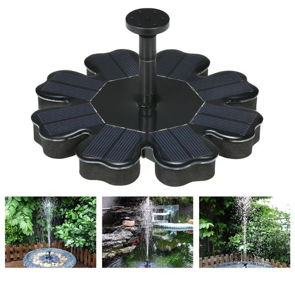 

replaceable nozzle solar water fountain garden decoration outdoor patio aquarium decor 8v 1.4w standing floating decorations