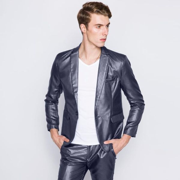 

men's suits & blazers men blazer single -button 2021 arrival set spring autumn wedding casual coat, White;black
